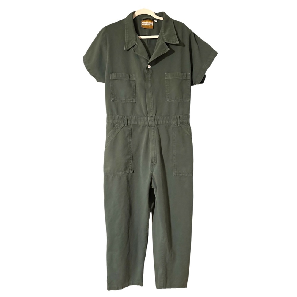 big bud press shortsleeve jumpsuit emerald green - MSRP: $210